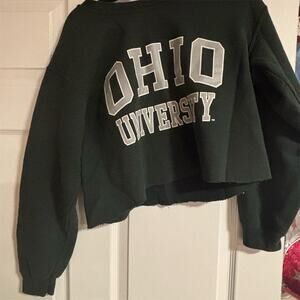 MV Sport Ohio University Crewneck Sweatshirt Green Unisex Size S Standard